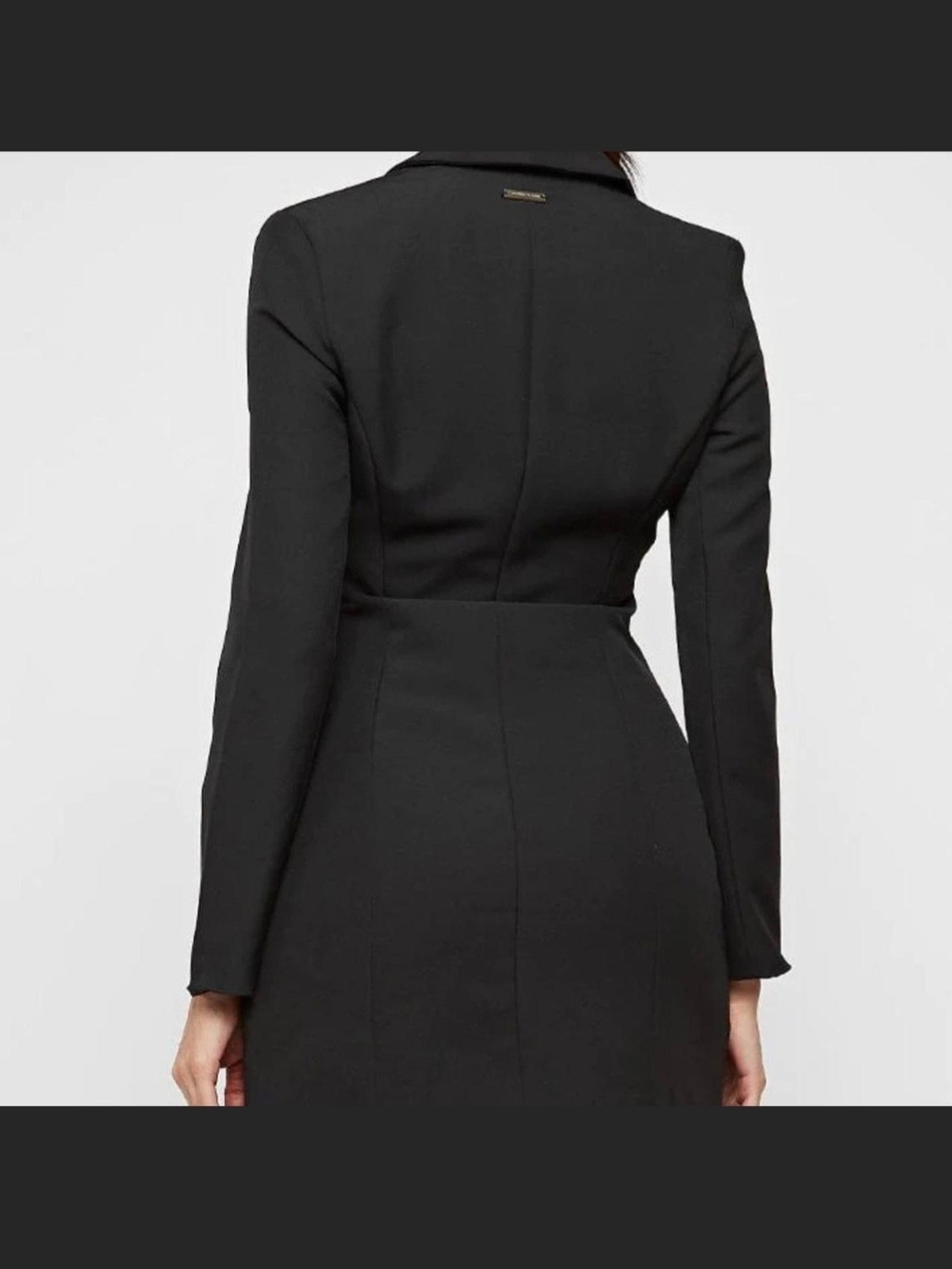 Maniere De Voir Black Lace-Up Corset Blazer - Picture 3 of 6